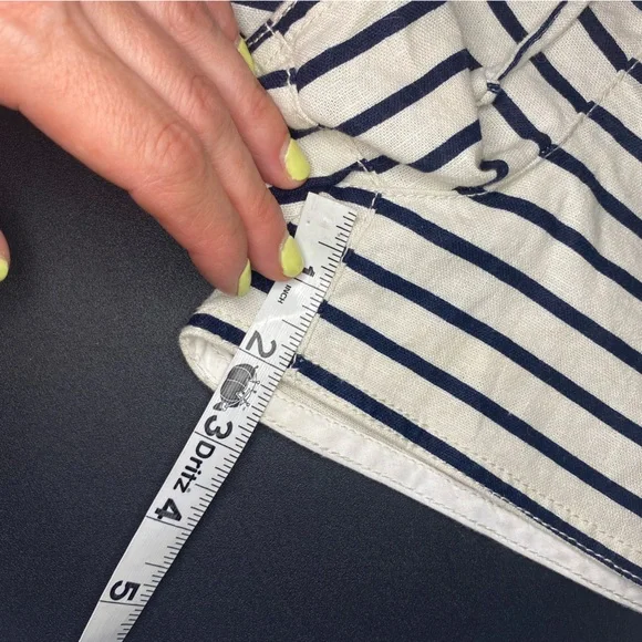 J.Crew linen blend striped drawstring shorts M - Picture 10 of 12